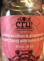 Carottes au citron & gingembre Bio