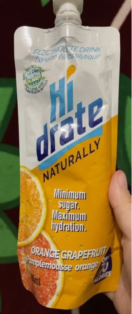 Electrolyte drink orange grapefruit