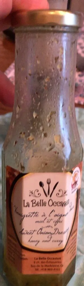 Vinaigrette à l’oignon doux, miel et cari
