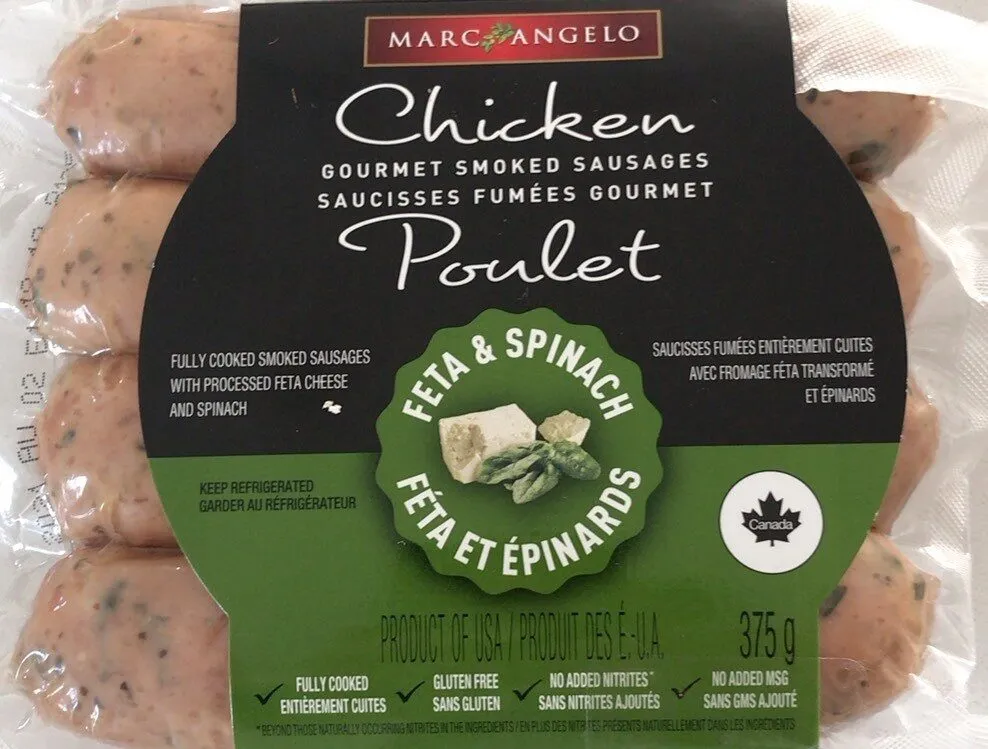 Saucisses fumées Feta et épinard
