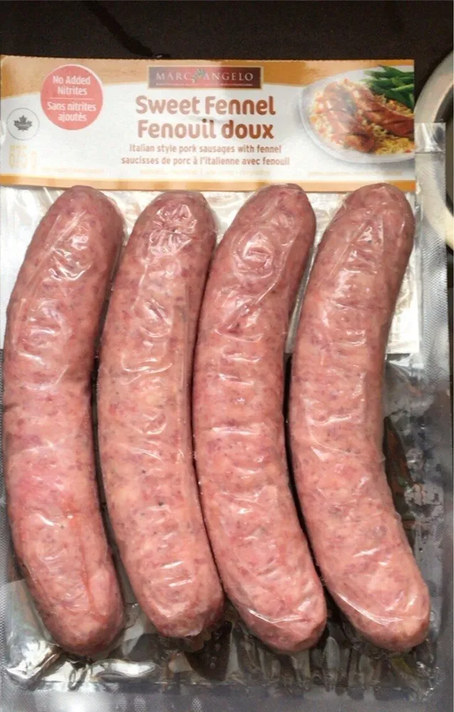Saucisse de porc a l’italienne avec fenouil