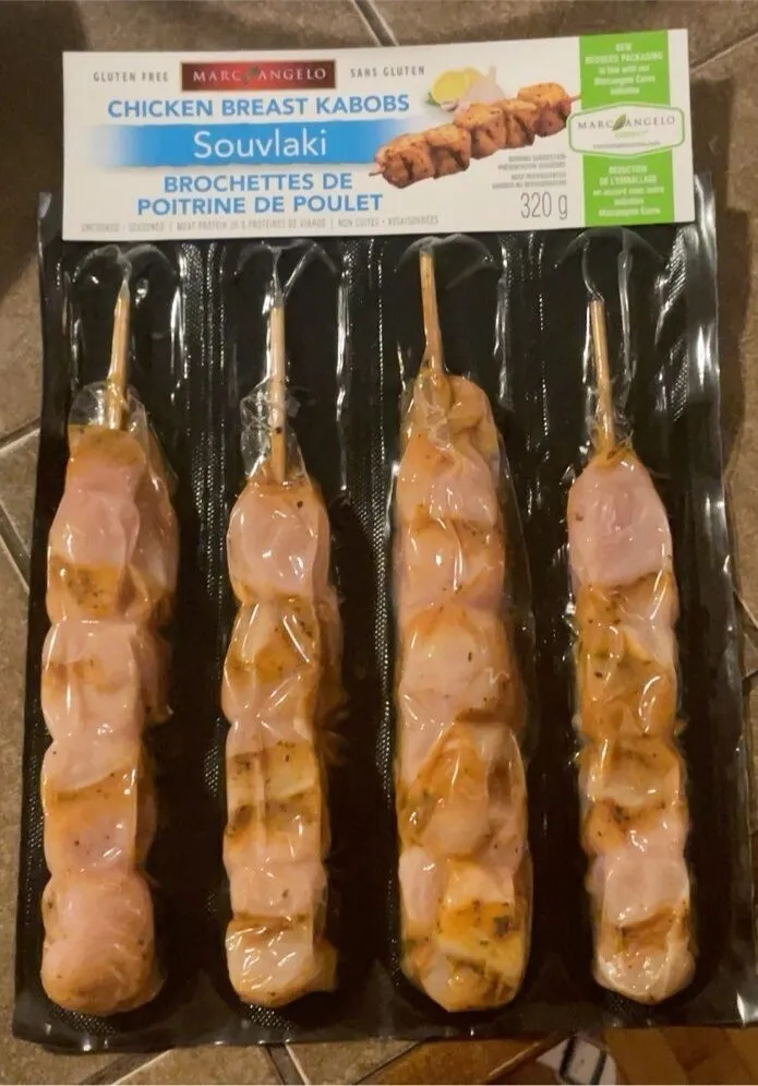 Brochettes de poitrine de poulet