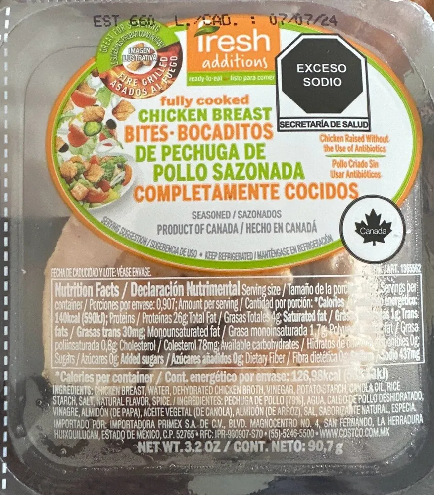 Fully Cooked Chicken Breast Bites