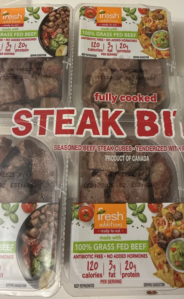 seasoned beef steak cubes - tenderized with sea salt