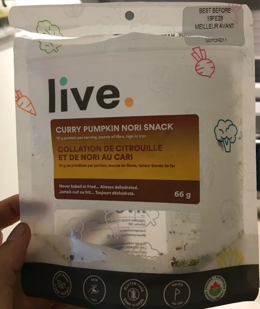 Curry pumpkin nori snack