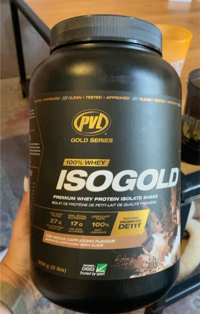 100% Whey Isogold Premium Whey Protein Isolate Shake Iced Mocha Cappuccino Flavour