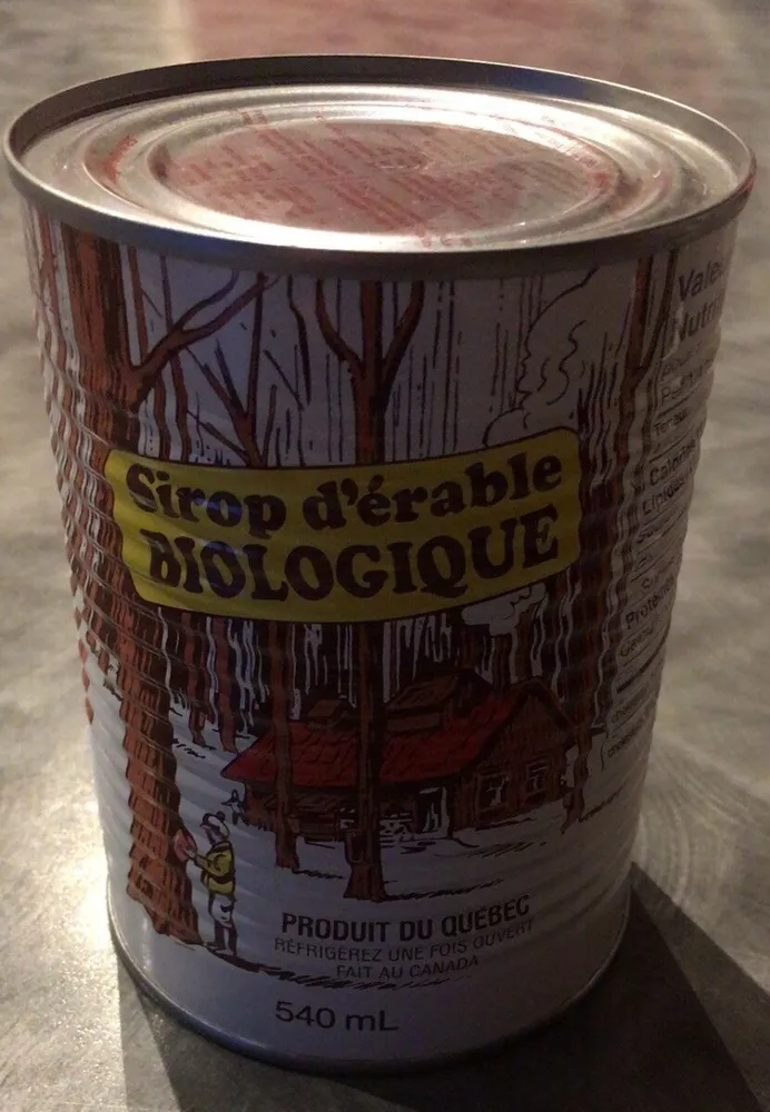 Sirop d’érable biologique