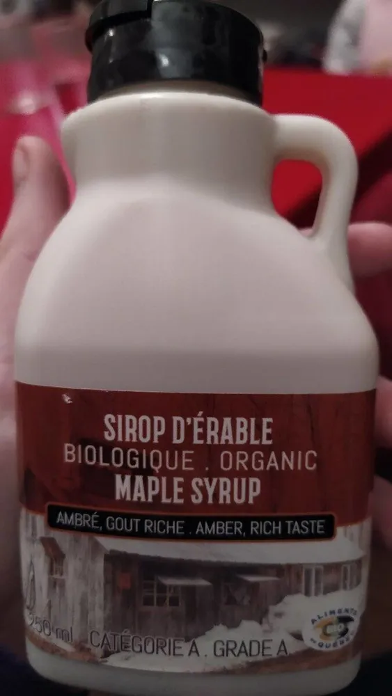 Sirop d'érable biologique, organic