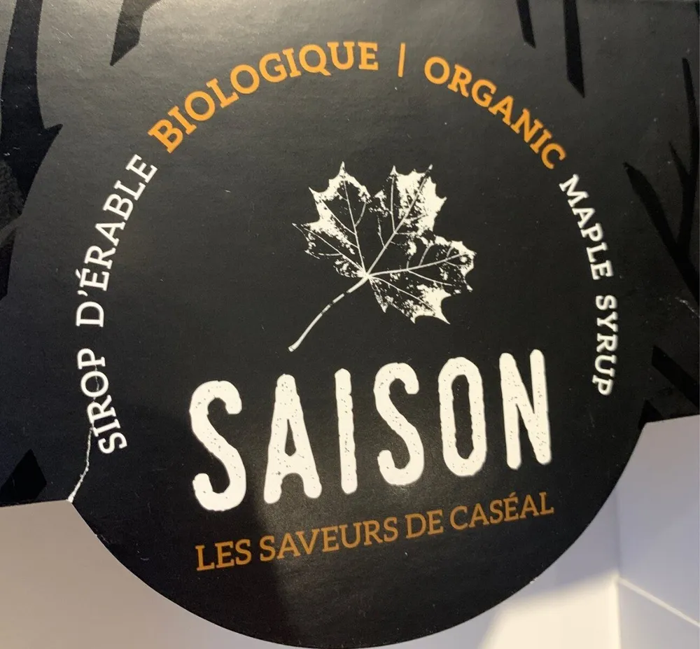 Sirop d'érable biologique