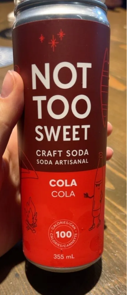 Not too sweet craft soda