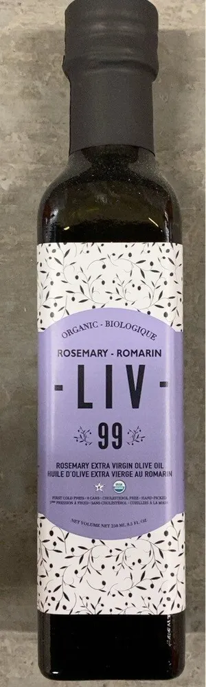 Huile d’olive extra vierge au romarin