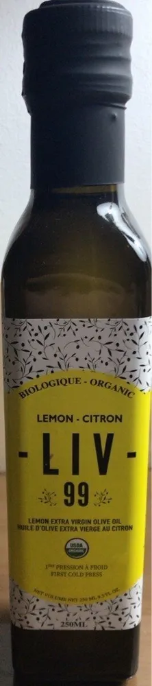 Huile d’olive biologique au Citron