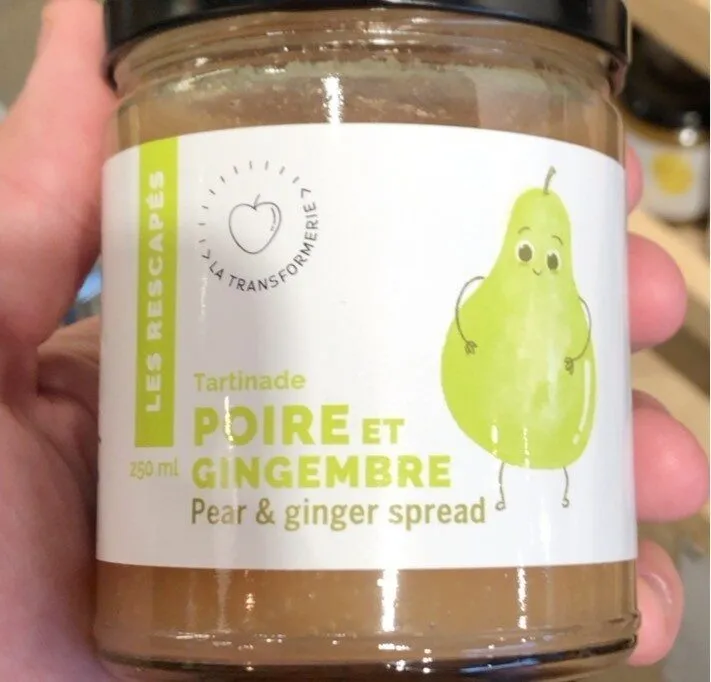 Tartinade poire et gingembre