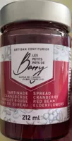 Tartinade canneberge haricot rouge fleurs de sureau