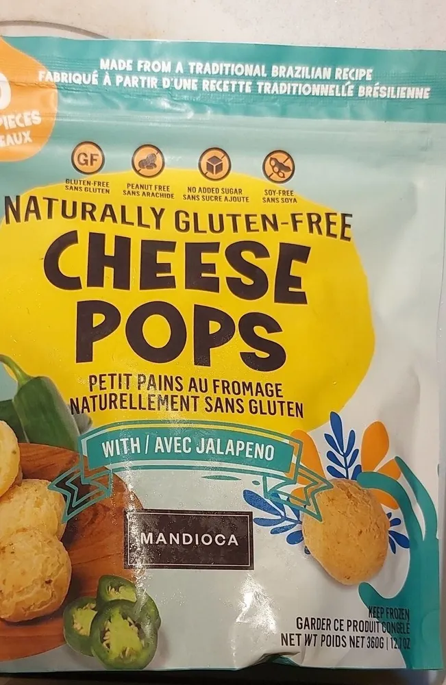 Naturally gluten-free cheese pops
