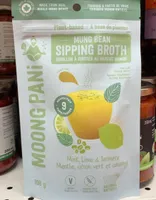 Mung bean sipping broth, mint, lime & tumeric