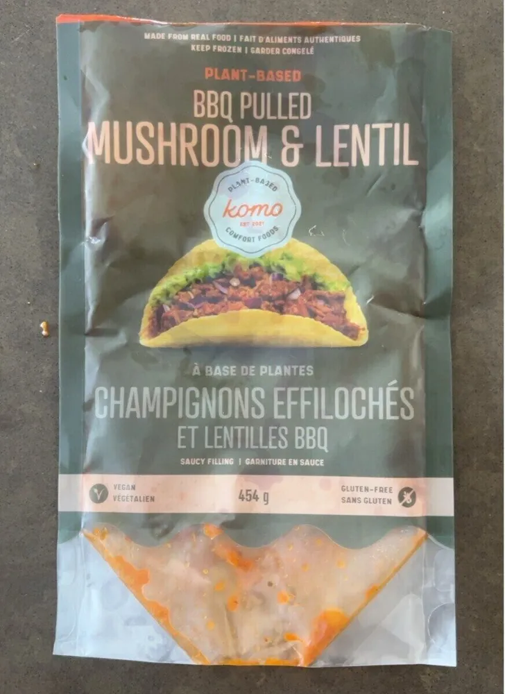 BBQ puulled mushroom & Lentil