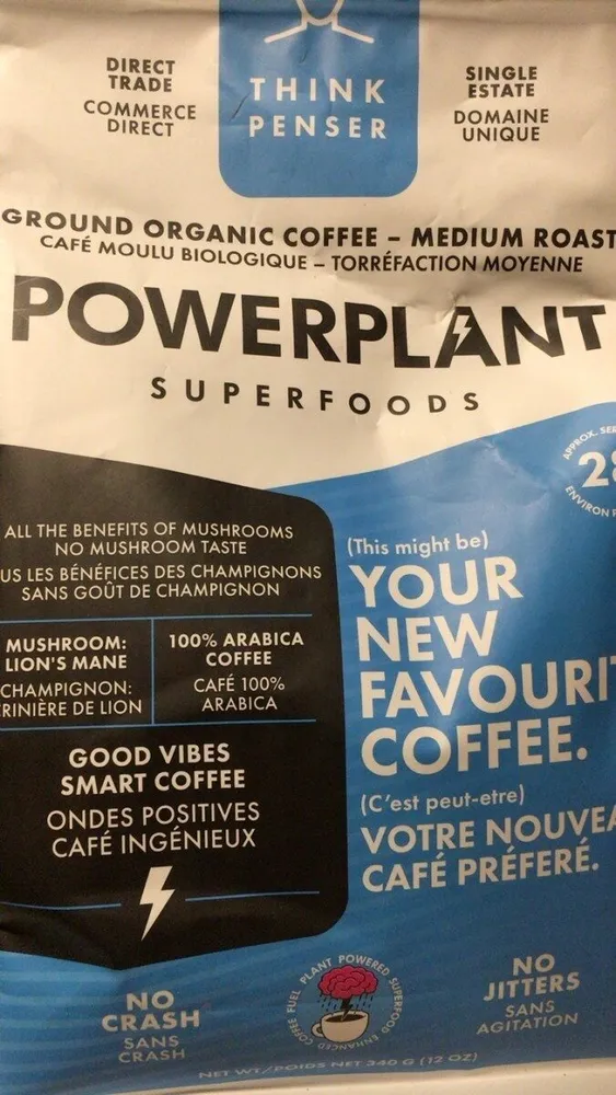 Ground organic coffee