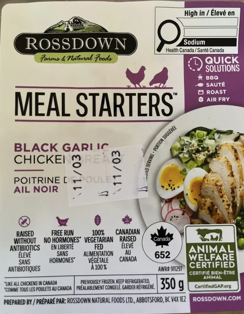 Rossdown Black Garlic Chicken Breast