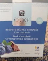 Bleuts séchés enrobés chocolat noir