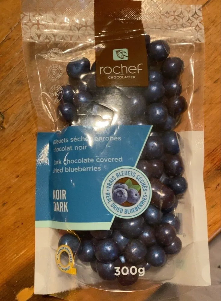Bleuets séchés enrobés chocolat noir