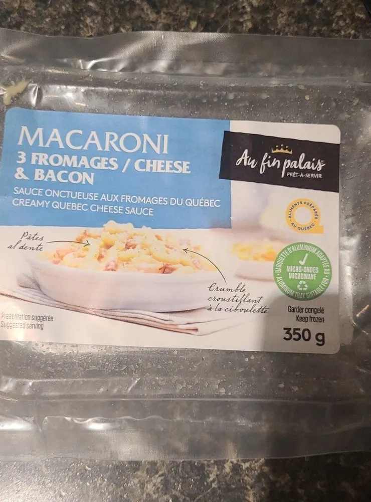 Macaronni 3 fromages  bacon