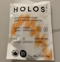 Caramel et raisins secs