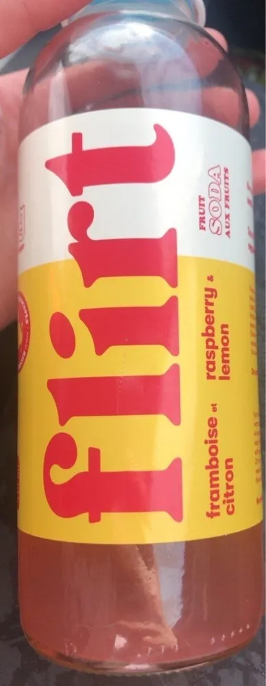 Raspberry lemon fruit soda