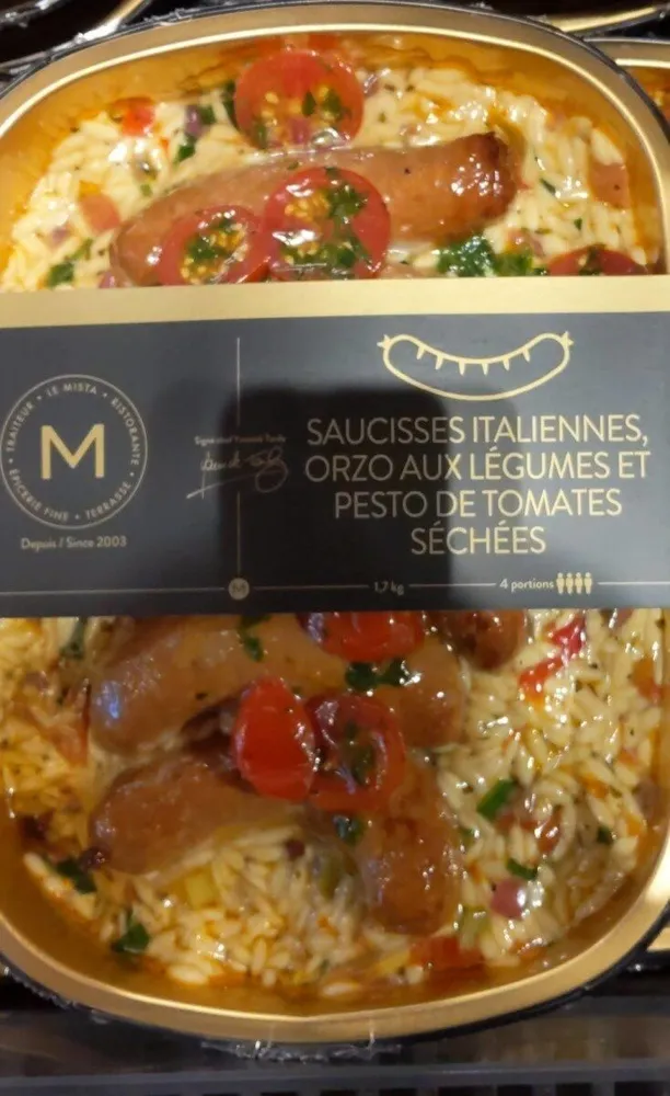 Saucisses italiennes orzo aux légumes