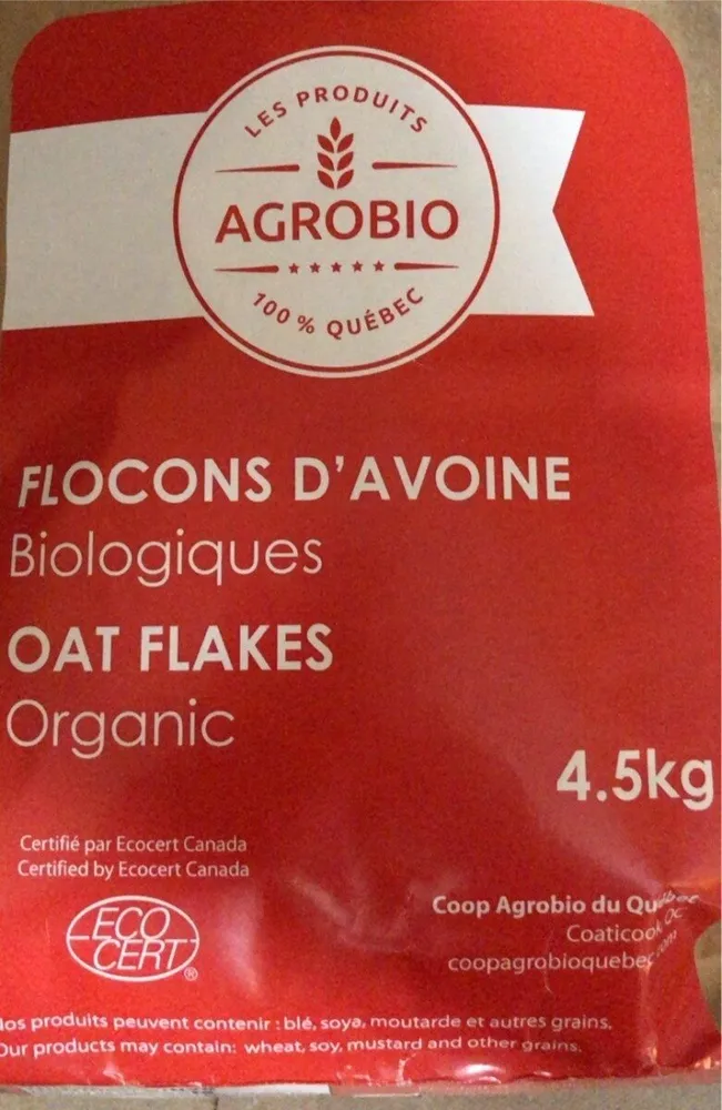 Flocons d’avoine biologique