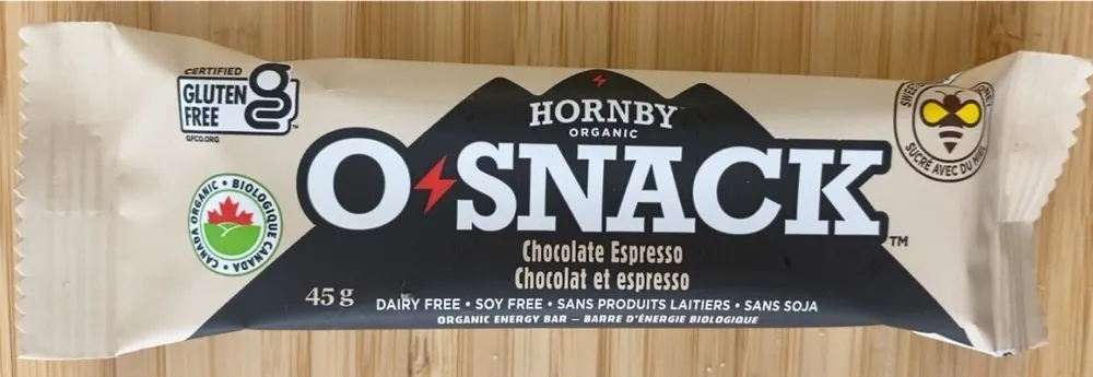 Chocolate Espresso, Organic O Snack Energy Bar
