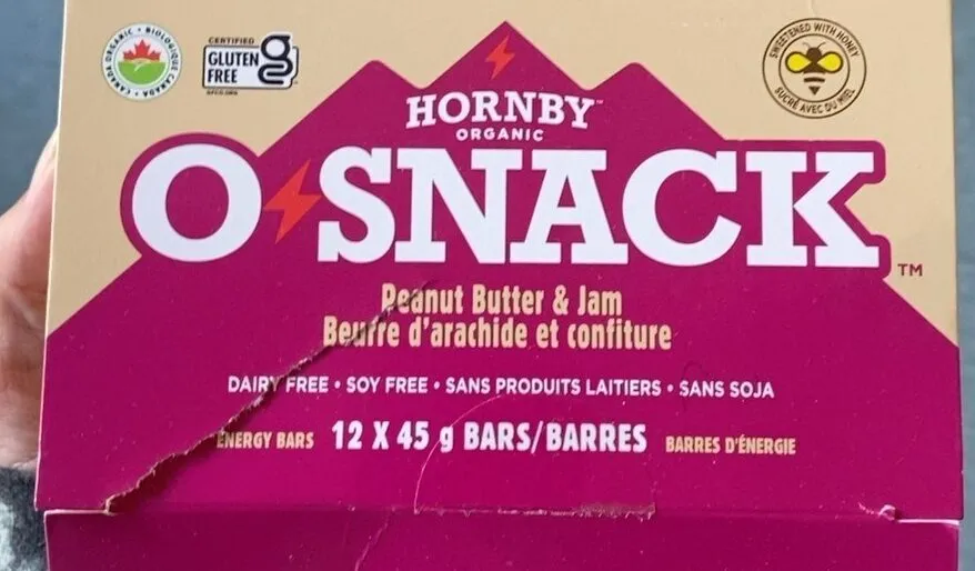 Peanut Butter & Jam, Oh Snack Organic Energy Bar.