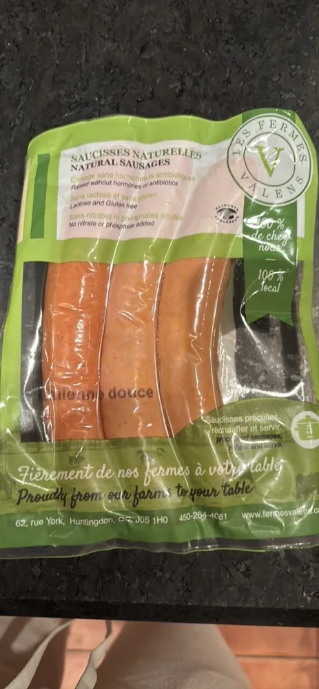 Saucisses naturelles Italienne douce