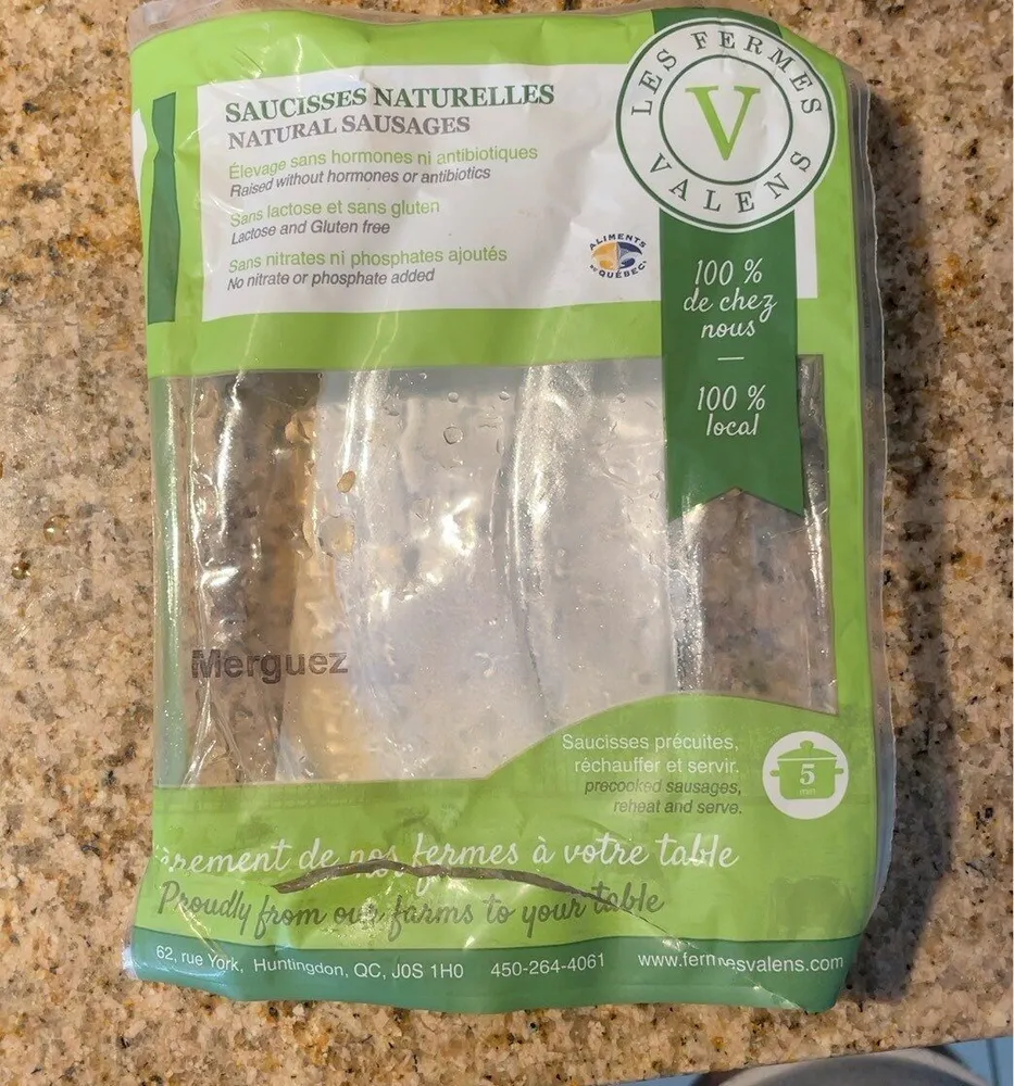 Saucisses merguez naturelles