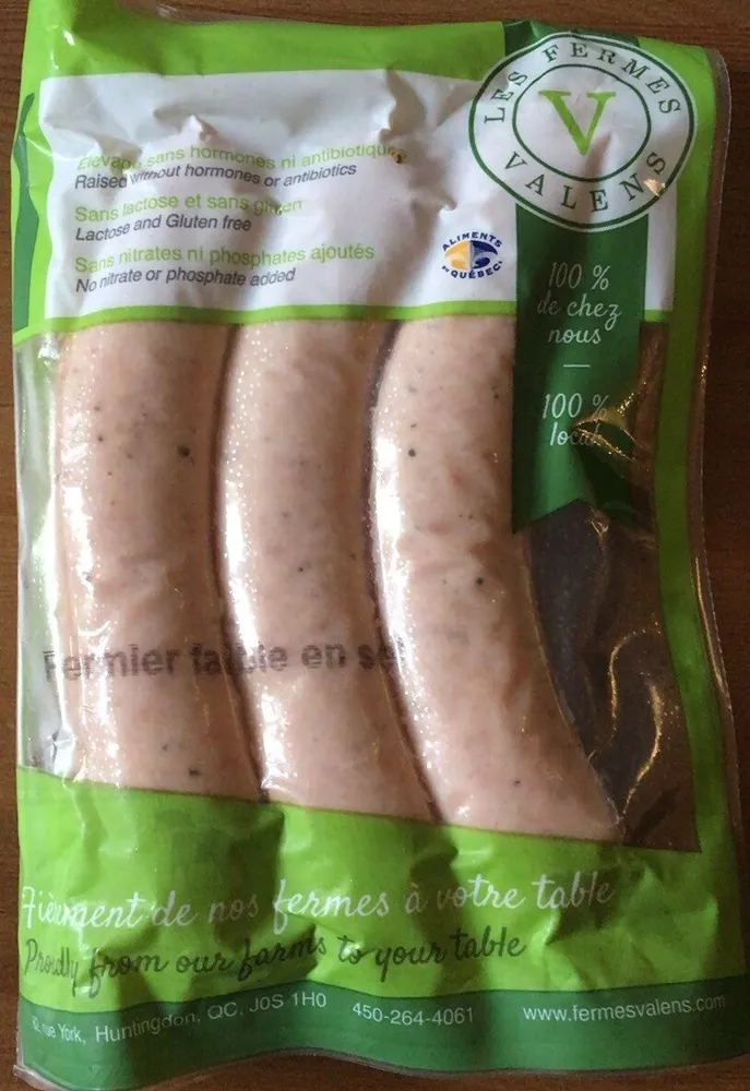 Saucisses (Fermier faible en sel)
