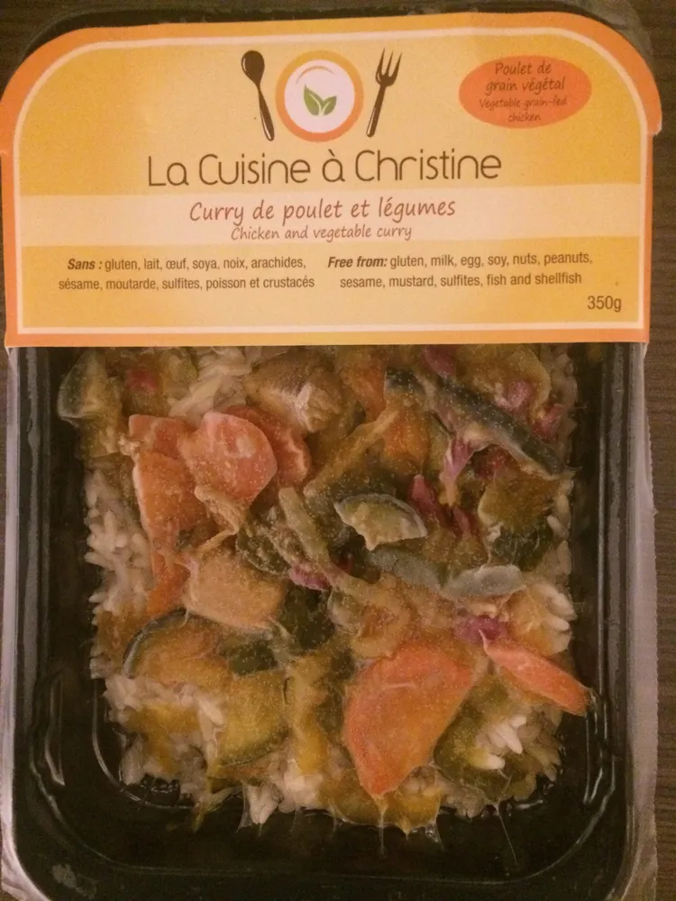 Curry de poulet et légumes