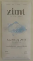 80% Cocoa Salt of the Earth Dark Chocolate Bar Sweetened with Coconut Sugar