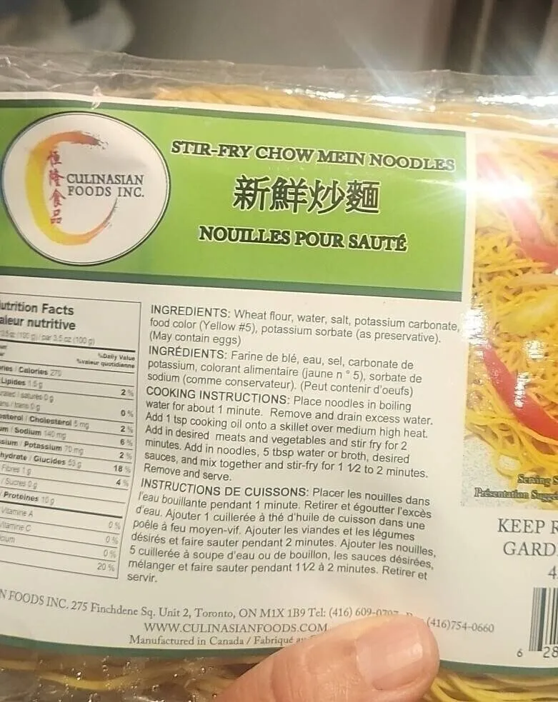 Stir-fry chow mein noodles