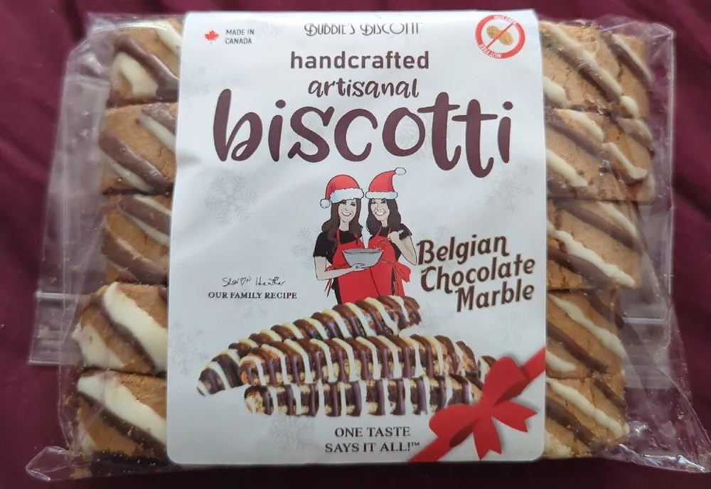 Belgian Chocolate Marble Handcrafted Artisnal Biscotti