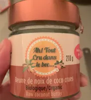 Beurre de noix de coco crues