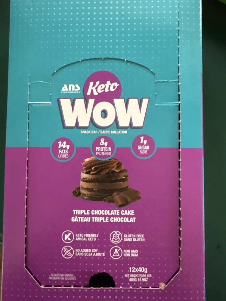 Wow Keto Bar Triple Chocolate Cake