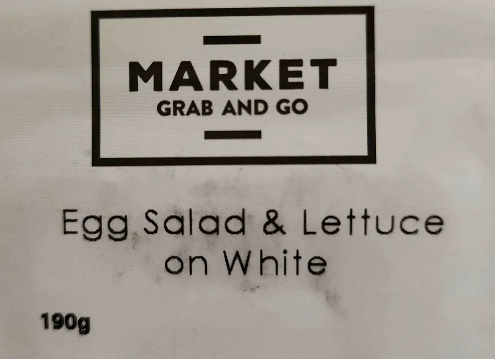 Egg Salad & Lettuce on White