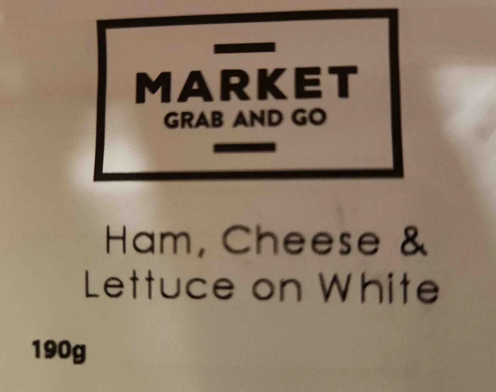Ham, Cheese & Lettuce on White
