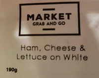 Ham, Cheese & Lettuce on White