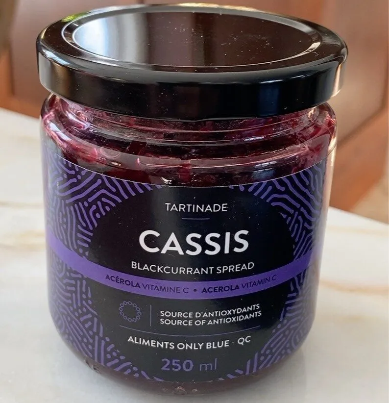 Tartinade cassis