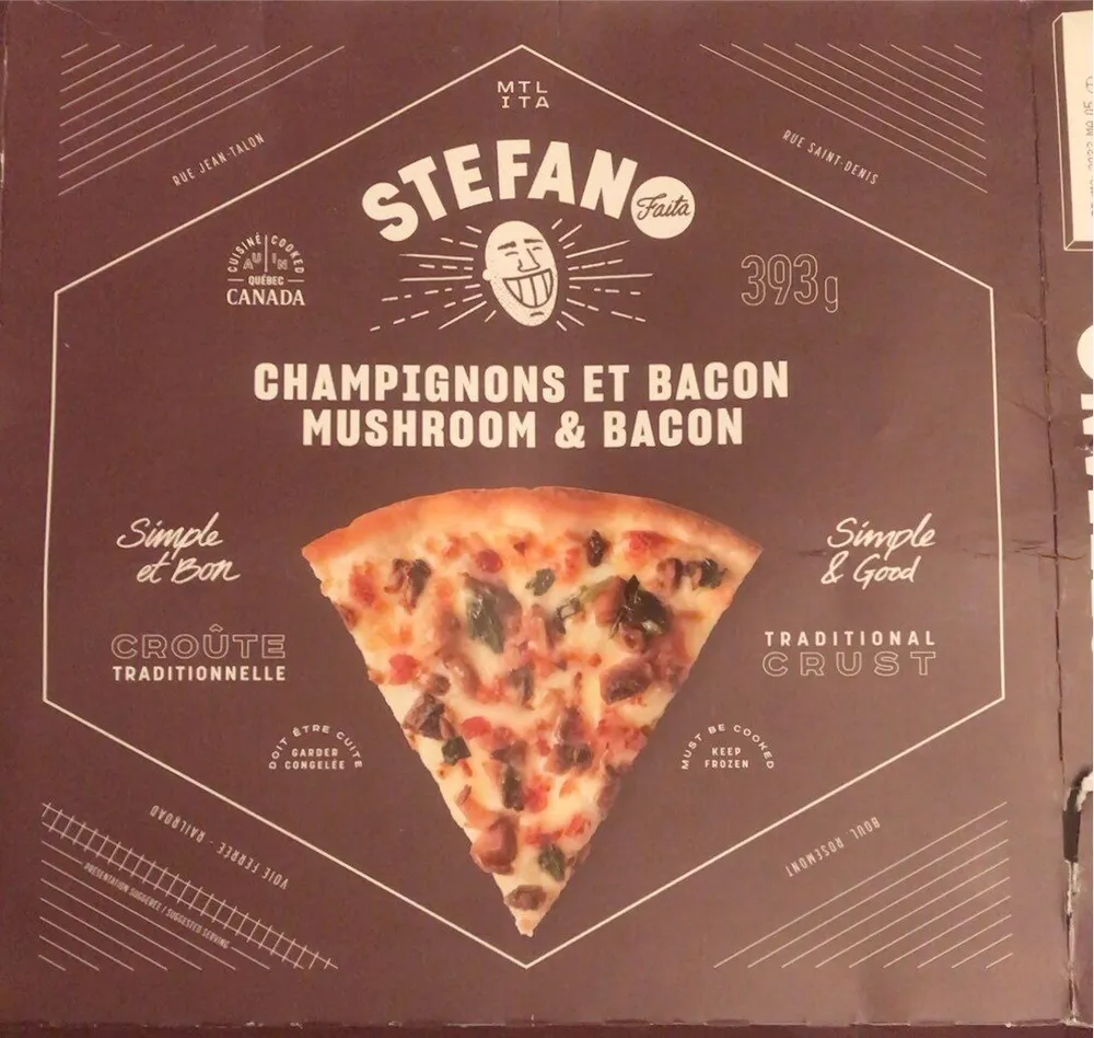Pizza champignons et bacon