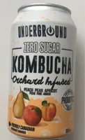 Zero sugar kombucha orchard infused peach pear apricot
