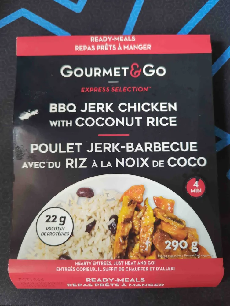 BBQ jerk chicken with coconut rice