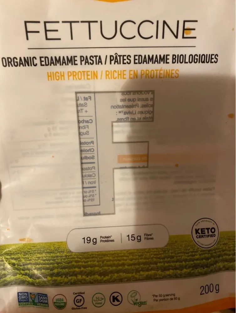 Organic Edamame Pasta - Fettuccine
