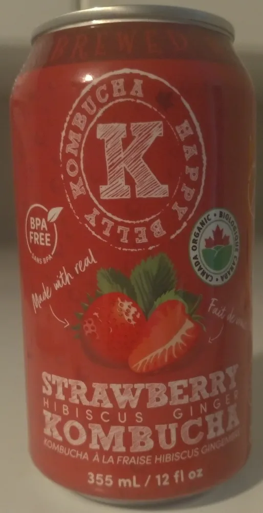 Strawberry Hibiscus Ginger Kombucha